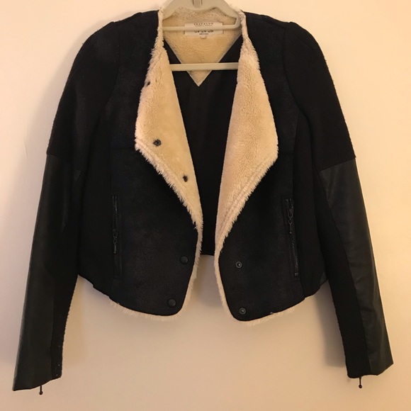 Zara Jackets & Blazers - Zara Moro Motorcycle Fur Jacket